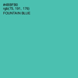 #4BBFB0 - Fountain Blue Color Image